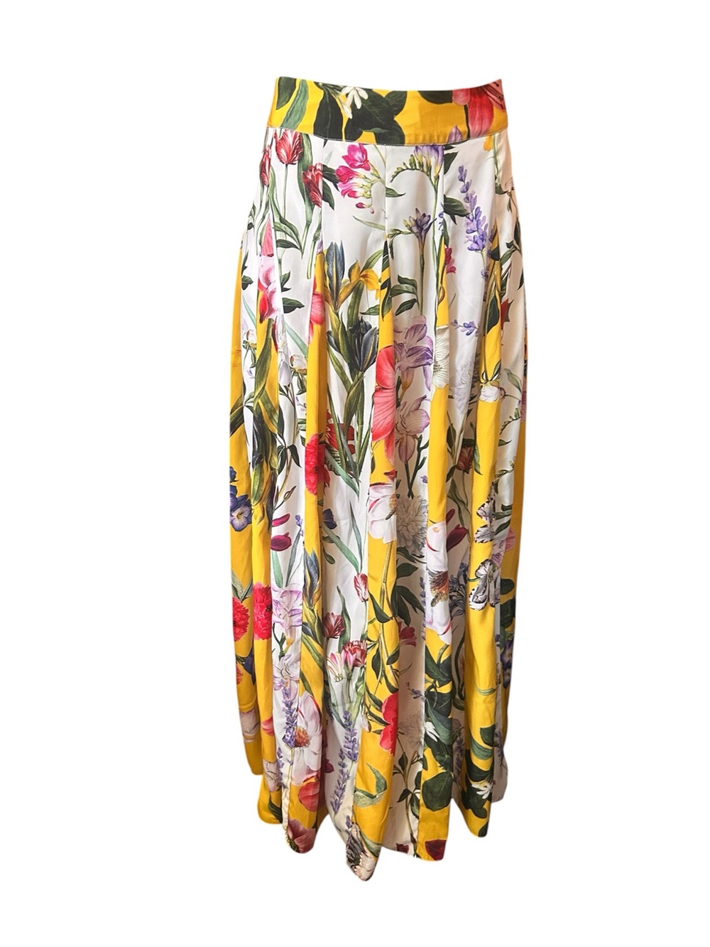 Floral Yellow & White Maxi Skirt